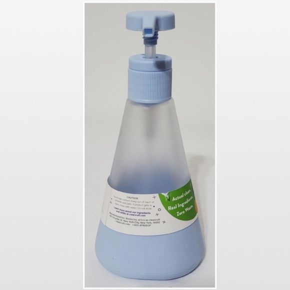 New Cleancult Soap Bottle 12oz Home Reusable Liquid Frosted Glass Blue Empty NWT - Picture 9 of 16